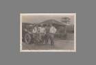 WW1 Era Real Photo Four Doughboys In Uniform Dirt Road Old Car