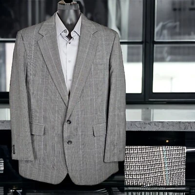 Chaqueta Blazer Haggar Para Hombre 46L Gris Multicolor A Cuadros Foto 1 de 4