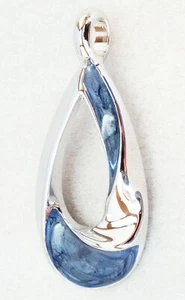 Lia Sophia CURL Blue Resin on Silver Tone Slide - Picture 1 of 3