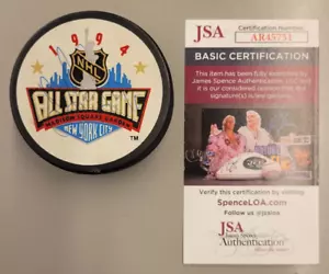 SERGEI FEDOROV SIGNED 1994 NHL ALL-STAR GAME HOCKEY PUCK AUTO JSA AUTOGRAPH COA - Picture 1 of 6