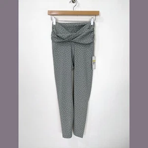 Nike Size S Women's High Waisted Dri-Fit Twist Design Polka Dots Yoga Leggings - Picture 1 of 11
