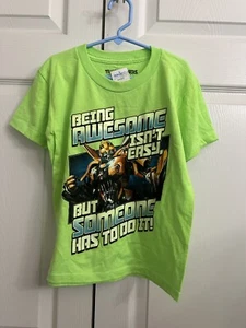 Transformers Bumblebee Neon Green Boys Shirt S 6-7 New - Picture 1 of 5