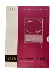 Vintage Selten SABA Schauinsland S 125 - 15 Automatic / Bedienungsanleitung DE - Bild 1 von 2