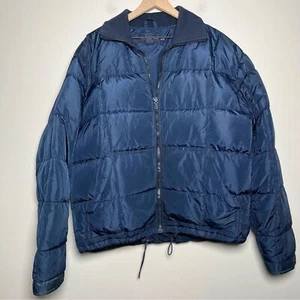 Club Monaco Japan Men Down Filled Puffer Jacket XL Navy Blue Coat Gorpcore - Picture 1 of 16