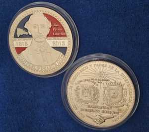 Medalla JUAN PABLO DUARTE Coin Token REPUBLICA DOMINICANA PUERTO RICO Dominican - Picture 1 of 11