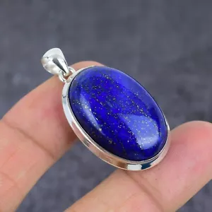 Lapis Lazuli Oval Pendant Handmade Sterling Silver Pendant Jewelry For Love - Picture 1 of 7