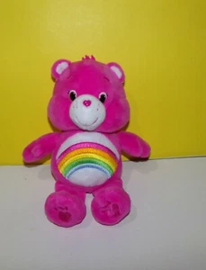 2015 Care Bears Cheer Bear Plüsch hellrosa Regenbogen Bauch 8 Zoll süß - Bild 1 von 2