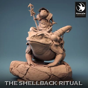 Croaker Krächzer Reiter D3 - Shellback Ritual - Señor de la impresión 28 mm Mesa - Imagen 1 de 6