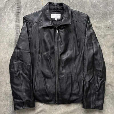 Vintage Y2K Sonoma Black Leather Grunge Skater Jacket - Image 1 of 4