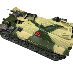 Lanard Toys The Corps Army Tank Tan & Green Camo 1986 Vintage incomplete 12” - Picture 1 of 5