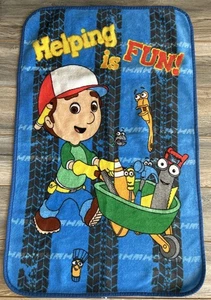 Coperta vintage maneggevole Manny Helping Is Fun Throw Lovey blu difficile da trovare! 30x45" - Foto 1 di 5