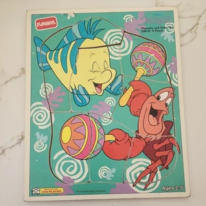 Vintage Playskool Disney The Little Mermaid Wooden Puzzle - Picture 1 of 16