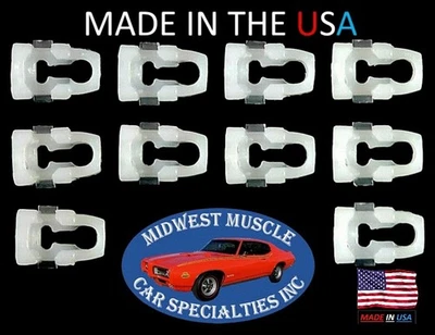 Se adapta a 77-90 Dodge Ram carrocería guardabarros lateral puerta caja cinturón moldura clips 10 un. ZE Foto 1 de 4