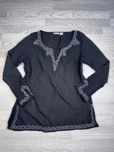 New Look Vintage Womens Black & Silver Top - Size 18 - Picture 1 of 5