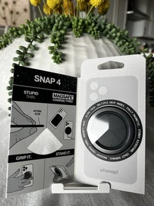 OhSnap Snap 4 Luxe Poignée et Support Téléphone Magnétique Magsafe Obsidienne Noir SCELLÉ NEUF - Photo 1 sur 3