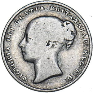 Moneda de plata británica Victoria 1851 chelín - Imagen 1 de 2