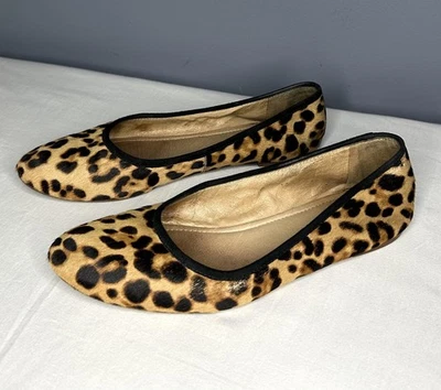 Zapatos Madewell para mujer 11 Reid marrón negro leopardo pelo de becerro ballet planos sin cordones Foto 1 de 4