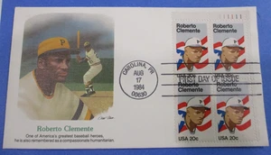 FDC  1984 FLEETWOOD CACHET FDC "ROBERTO CLEMENTE"  POSTED CAROLINA, PUERTO RICO - Picture 1 of 4