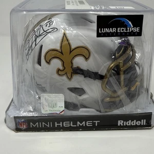 Jonathan Vilma Signed New Orleans Saints Lunar Eclipse Mini Helmet w/Visor BAS - Picture 1 of 8