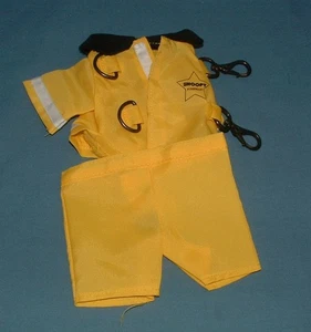 SNOOPY FIREMAN OUTFIT FOR 12" PLUSH TOY FIGURE - 1980'S - USED - Picture 1 of 2
