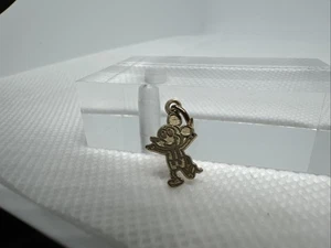 Vintage 10k Gelbgold Mickey Mouse Charm Anhänger strukturiert, geätzt, Kind - Bild 1 von 11