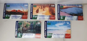 Set Of 5 Australia Telstra Phonecards $5 $10 Europa Card Show 1997 Used 1 Hole - Picture 1 of 11