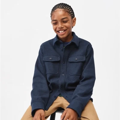 J.Crew Crewcuts Boys Long Sleeve Seaboard Soft Knit Shirt in Blue Size 10 NEW - Image 1 of 4