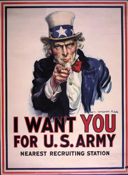 Impresión de póster del Tío Sam I WANT YOU reclutando del ejército de Estados Unidos  Foto 1 de 1