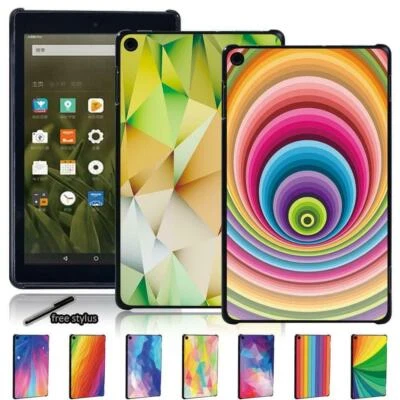 For Amazon Fire 7/HD 8 10/8 10 Plus/2024 - Printed Slim tablet Shell Cover Case