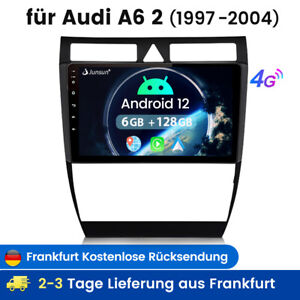 4G Android 12 Autoradio 6G+128G Carplay Für AUDI A6 S6 RS6 1997-2004 GPS Navi 