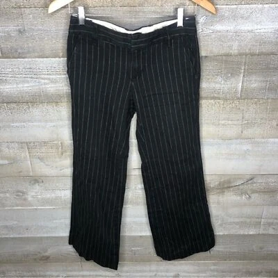 Gap size 1 Y2K low rise pinstripe wide leg office career dress pants - Image 1 of 3