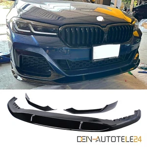 Spoilerlippe Frontlippe SCHWARZ für BMW 5er G30 G31 LCI M Paket Spoilerschwert - Picture 1 of 6