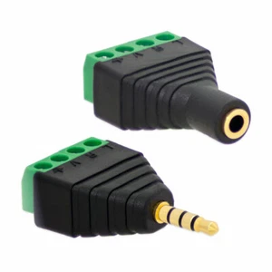 Enchufes jack + conector adaptador de 3,5 mm > Bloque de terminales Juego de abrazaderas de tornillo de 4 pines - Imagen 1 de 14