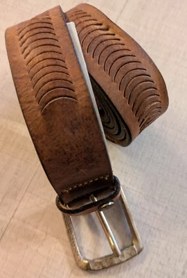 REPLAY 1981 * UNISEX DAMEN & HERREN * Echt Leder Gürtel BRAUN * Size: 110 cm