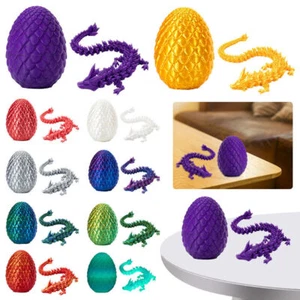 3D Printed Crystal Dragon Egg Full Articulated Surprise Dragons Fidget Gift Toy - Picture 1 of 26