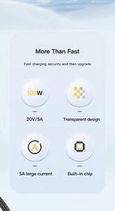 100W USB C To USB C Cable PD Fast Charging Charger Wire Cord For Macbook iPad - Photo 1 sur 13