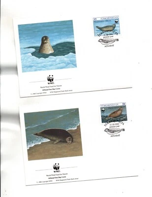 Turkmenistán FDC WWF Juego de 4 sellos Sc#35 a 38 Foto 1 de 2
