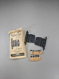 Vintage AMEROCK Colonial Cabinet Hinge Pair For Overlapping Doors E1638 NEW NOS - Picture 1 of 7