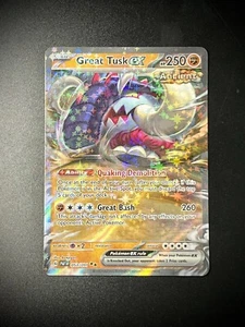 Carta Pokémon Grande Zanna EX 053/091 Full Art Destino Paldeo - Foto 1 di 2
