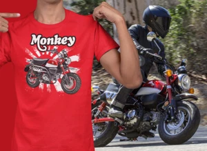 Honda Monkey Bike Rising Sun UNISEX Short Sleeve T-Shirt (red) - Picture 1 of 7