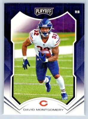 2021 Playoff Football - David Montgomery - Chicago Bears - Base - #128 - Image 1 of 2