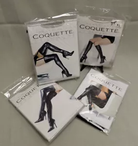 Coquette Wet Look / Oil slick SEXY Stockings One Size / XL Sissy stockings - Picture 1 of 22