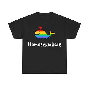 Camiseta Ballena Gay, Orgullo Ballena, Arco Iris Extravagante, LGBTQ Unisex Camiseta Top - Imagen 1 de 7