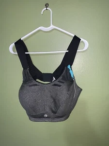 LIVI Lane Bryant Women’s 42D Black Gray Molded Underwire Sports Bra - Picture 1 of 4