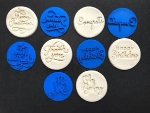 Happy Birthday Thank You Oh Baby Merry Xmas Congrats Mini Cookie Stamp Package - Picture 1 of 2