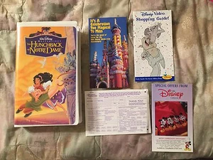 Walt Disney The Hunchback of Notre Dame VHS 1997 Clamshell Case with inserts - Imagen 1 de 2