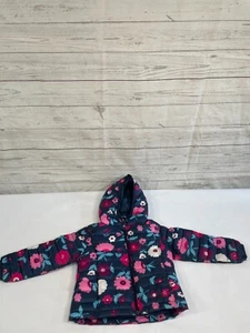 Amazon Essentials Toddler Girls Dark Blue Floral Jacket Size 2T - Picture 1 of 4