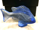 Lalique schöner Saphir Mädchenfisch NEU verpackt