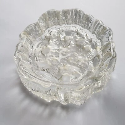 Tapio Wirkkala iittala glass ice dish bowl Seita Finland vintage Nordic design - Image 1 of 4