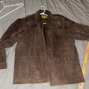 BKE67 Soft Leather/polyester lining Button-up Jacket Pe-owned - Picture 1 of 18